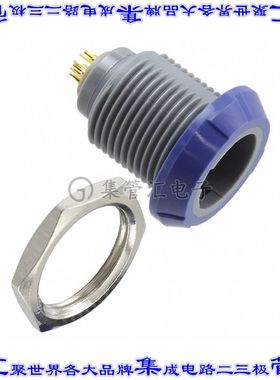 PLB4G620005 圆形连接器5POS插座母插口焊杯镀金面板安装