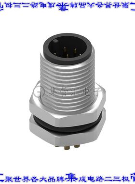 643150100308 圆形连接器8POS插座公形引脚焊杯镀金面板安装