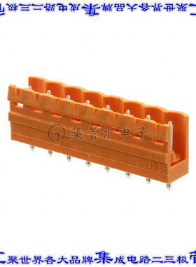 1581380000 端子块连接器8POS接头公引脚带罩5mm橙色垂直通孔
