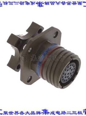 KJAD0T13W35SN115 圆形连接器22POS插座母插口焊接面板安装通孔