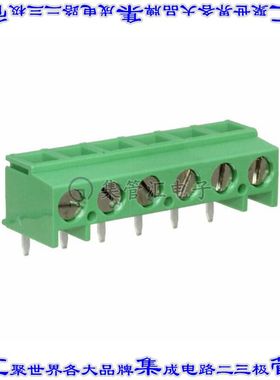 284094-6 线对板连接器6POS接线端子5.08mm通孔垂直带板