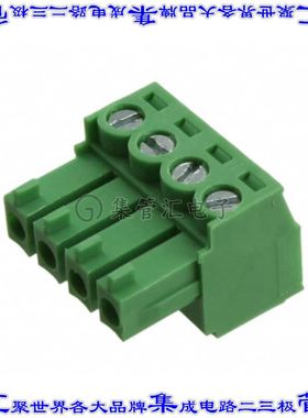 OSTTJ0431530 端子块连接器4POS插头母插口3.81mm绿色自由悬挂
