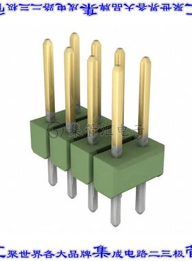 826656-4 针座连接器8POS分离式2排2.54mm公形插针通孔直针镀金