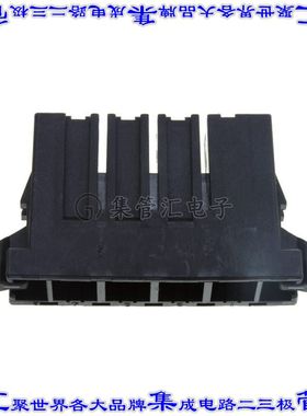 1-1747276-4 矩形连接器外壳4POS插座母形插口黑色自由悬挂