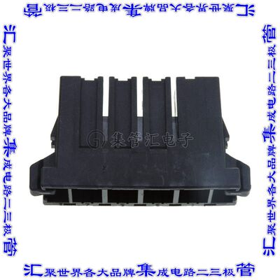 1-1747276-4 矩形连接器外壳4POS插座母形插口黑色自由悬挂