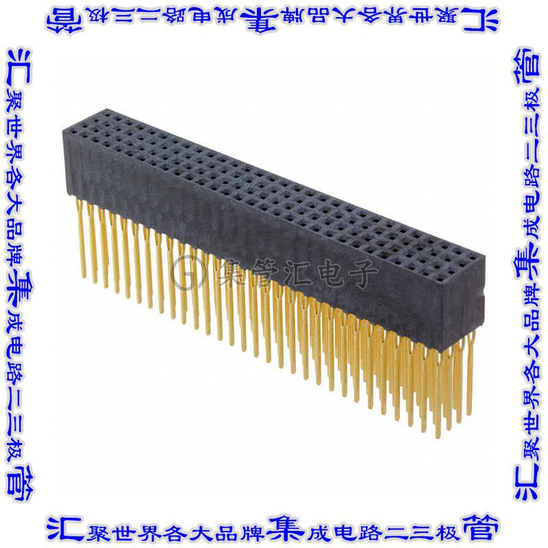 PTHF-130-02-GF-Q-368 针座连接器120POS插座4排2mm叉状通孔直针