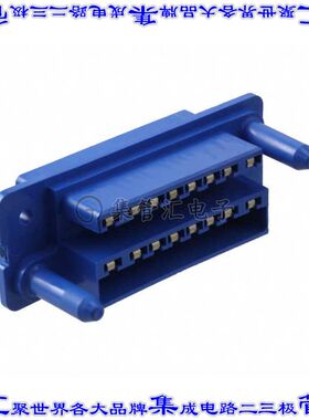 172653-1 背板连接器16POS 2排5mm通孔蓝色