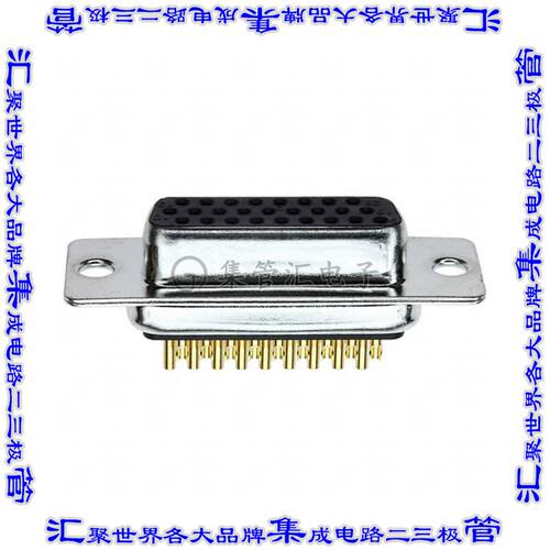 180-M26-203L001 连接器26POS插座母插口3排D-Sub高密度面板安装