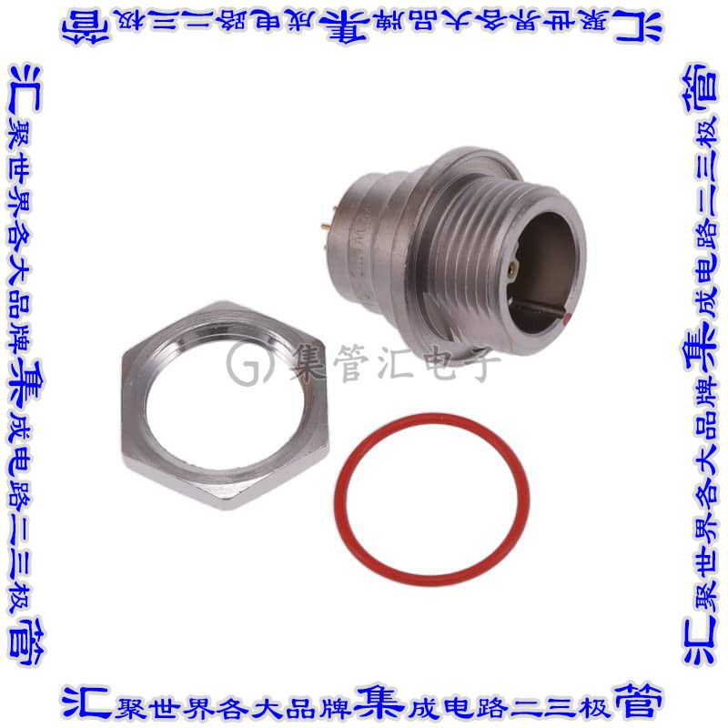 HS2P6F26-BP 圆形连接器6POS插座母插口焊接镀金面板安装通孔