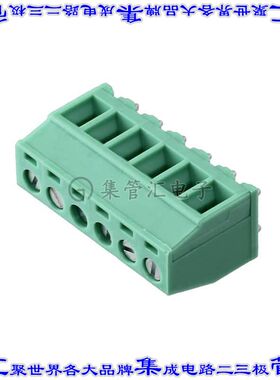 1705582 线对板连接器6POS接线端子3.81mm通孔水平带板