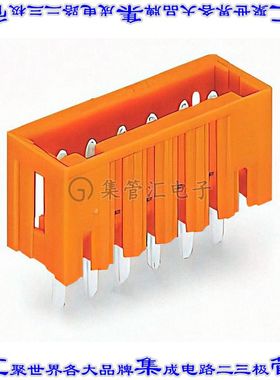 734-240 端子块连接器10POS接头公引脚带罩3.81mm橙色垂直通孔