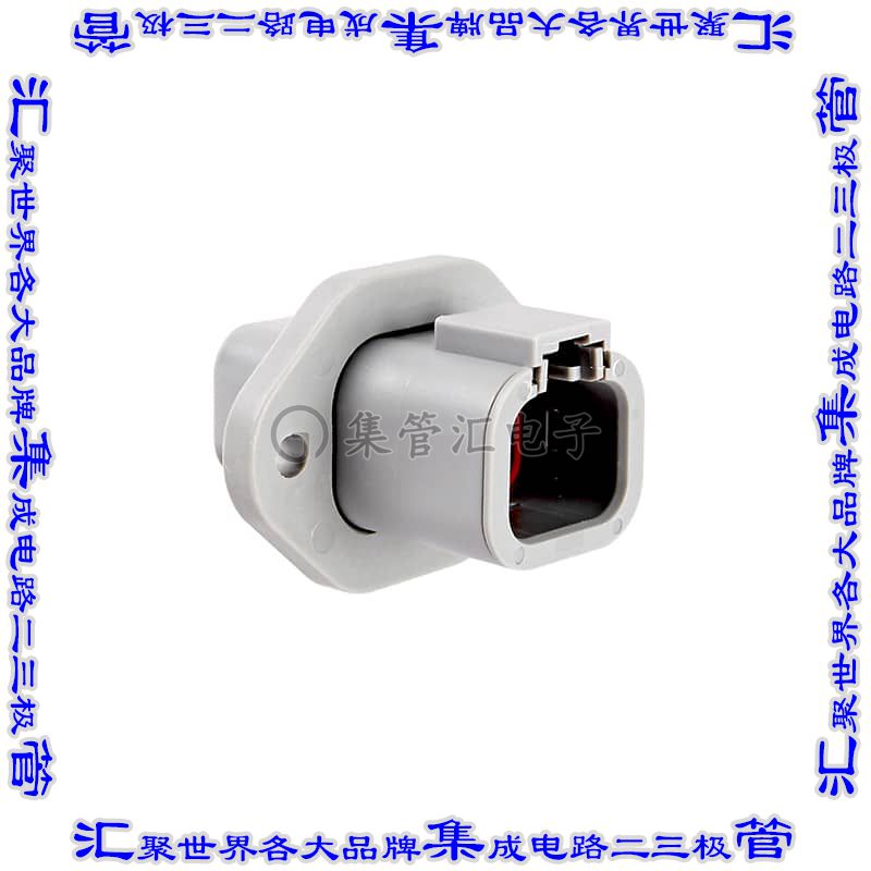ATP04-4P-PM01 矩形连接器外壳4POS插座2排公形引脚灰色面板安装