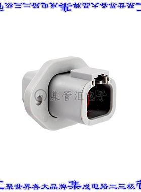 ATP04-4P-PM01 矩形连接器外壳4POS插座2排公形引脚灰色面板安装