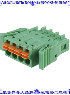 1952047 端子块连接器4POS插头母插口3.5mm绿色自由悬挂
