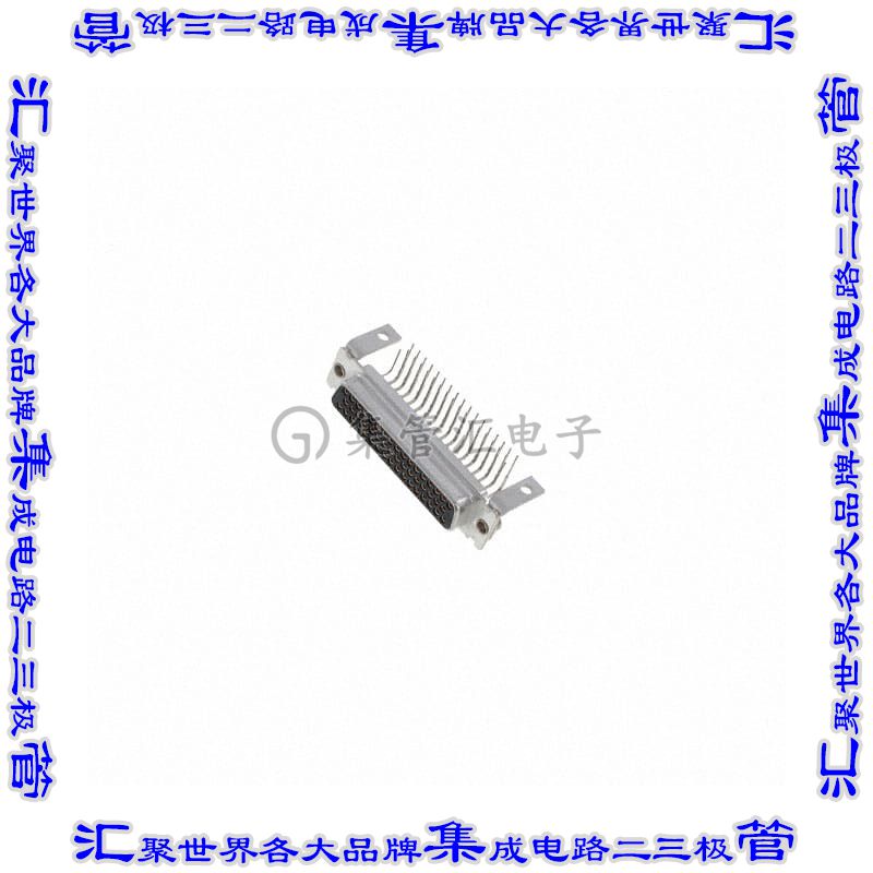 DD-50S-1A7N-A197 连接器50POS插座母插口3排D-Sub面板安装通孔直