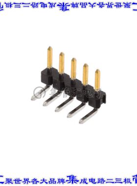 2842115-5 针座连接器5POS分离式2mm公形插针通孔直角镀金