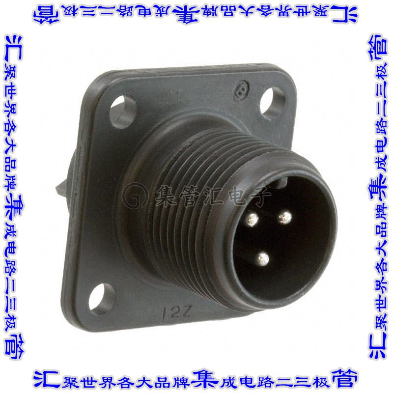 JL04V-2E10SL-3PE-B-R 圆形连接器3(2+PE)插座公形引脚焊杯银面板