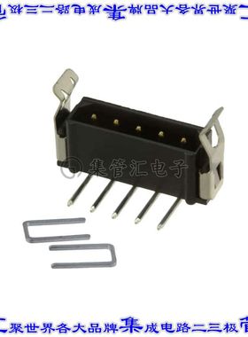 M80-8760522 针座连接器5POS接头2mm公形插针通孔直角镀金