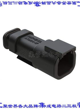 ATM04-4P-SR01BK 矩形连接器外壳4POS插座2排公形引脚黑色自由悬