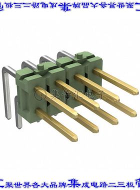 825457-4 针座连接器8POS分离式2排2.54mm公形插针通孔直角镀金