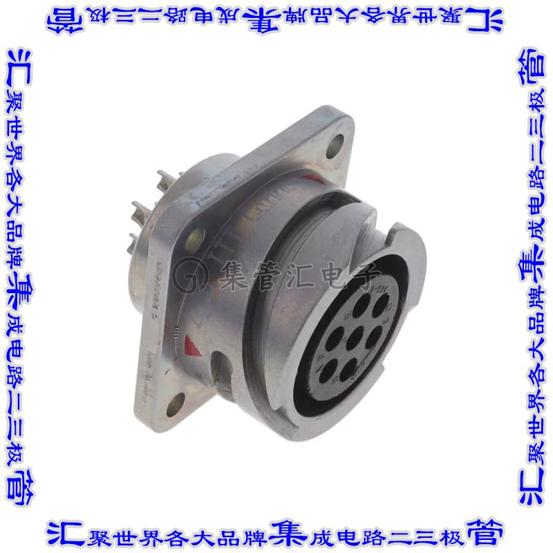 CA3102E16S-1S-B-A240 圆形连接器7POS插座母插口压接银面板安装