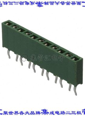 1-215297-1 针座连接器11POS插座2.54mm母形插口通孔直针镀金