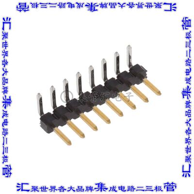 2842116-8 针座连接器8POS分离式2mm公形插针通孔直角镀金