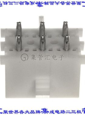 643424-3 针座连接器6POS插座3排6.35mm母形插口通孔直针镀金