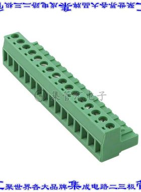 1757158 端子块连接器16POS插头母插口5.08mm绿色自由悬挂