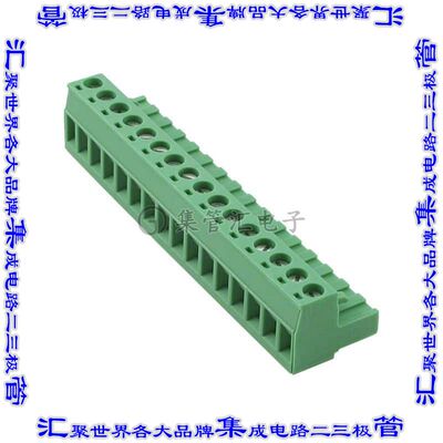 1757158 端子块连接器16POS插头母插口5.08mm绿色自由悬挂