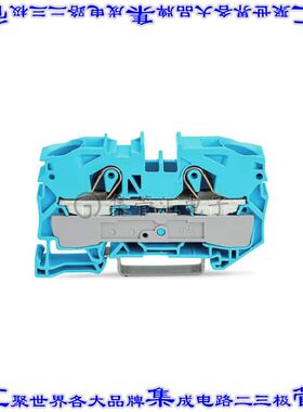 2016-1204 端子块连接器2POS馈通式12.0mm蓝色6-20AWG