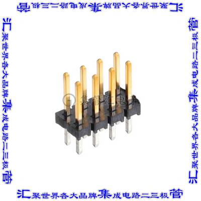 MTLW-104-07-L-D-250 针座连接器8POS接头2排2.54mm公形插针通孔