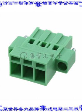 1809747 端子块连接器3POS母插口插头体座5.08mm绿色自由悬挂