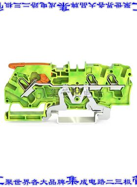 2104-1307 端子块连接器3POS接地地面6.2mm绿色黄色10-20AWG