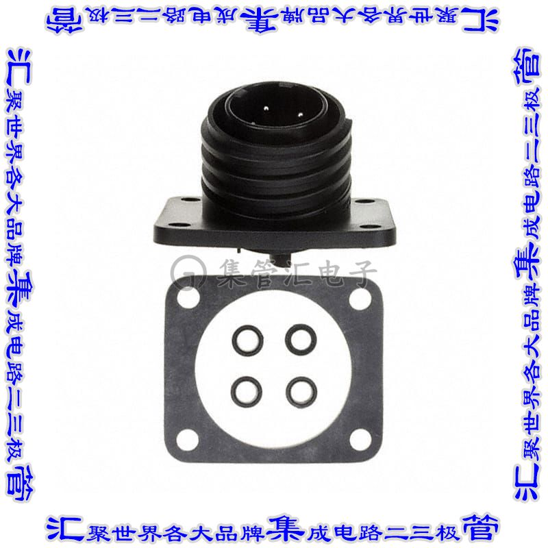 PX0941/04/P 圆形连接器4(3电源+PE)插座公形引脚螺钉镍面板安装