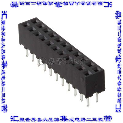 3-1734506-4 针座连接器22POS插座2排2mm母形插口通孔直针镀金