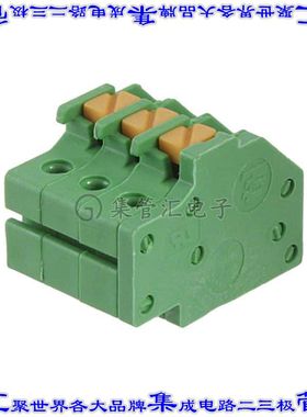 1986716-3 端子块连接器3POS无罩接头的插头3.5mm绿色自由悬挂