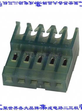 3-640623-5 矩形连接器5POS插座2.54mm母插口绿色IDC锡自由悬挂直