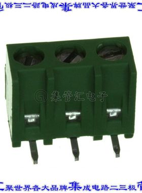 284093-3 线对板连接器3POS接线端子5mm通孔垂直带板