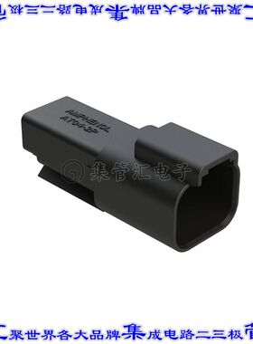 AT04-2P-RD01BLK 矩形连接器外壳2POS插座公形引脚黑色自由悬挂