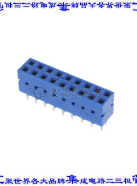 76342-309LF 针座连接器18POS插座2排2.54mm母形插口通孔直针镀金