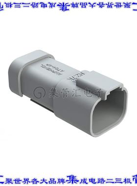 AT04-4P-R1K2K 矩形连接器外壳4POS插座2排公形引脚灰色自由悬挂