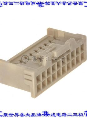 5016462000 矩形连接器外壳20POS插座2排2mm母形插口天然色自由悬