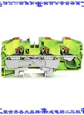 2216-1307 端子块连接器3POS接地地面12.0mm绿色黄色6-20AWG