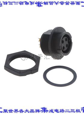 ACB-04RMFS-LC7001 圆形连接器4POS插座母插口焊杯镀金面板安装