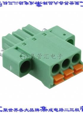 1748367 端子块连接器3POS插头母插口3.81mm绿色自由悬挂