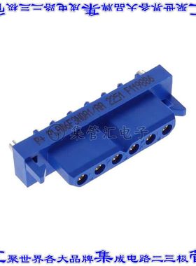 PLA06F3N0A1/AA 背板连接器6POS插座母插口5mm通孔蓝色