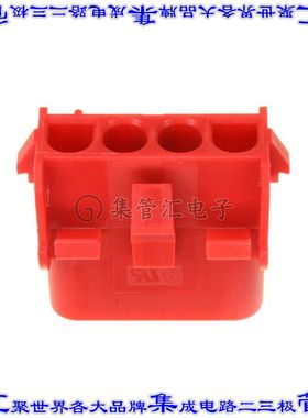 1-480703-2 矩形连接器外壳4POS插座红色面板安装