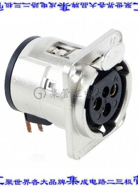 E3FRA 圆形连接器3POS插头母插口焊接银面板安装通孔直角