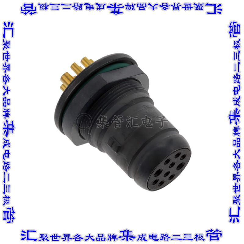 SCE2-B-76A07-10ASN-002 圆形连接器10POS插头母插口焊杯镀金面板